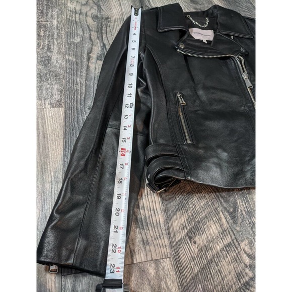 Bcbgeneration Black Leather Jacket 100% Authentic Leather Medium NWT MSRP $348 - Picture 10 of 12